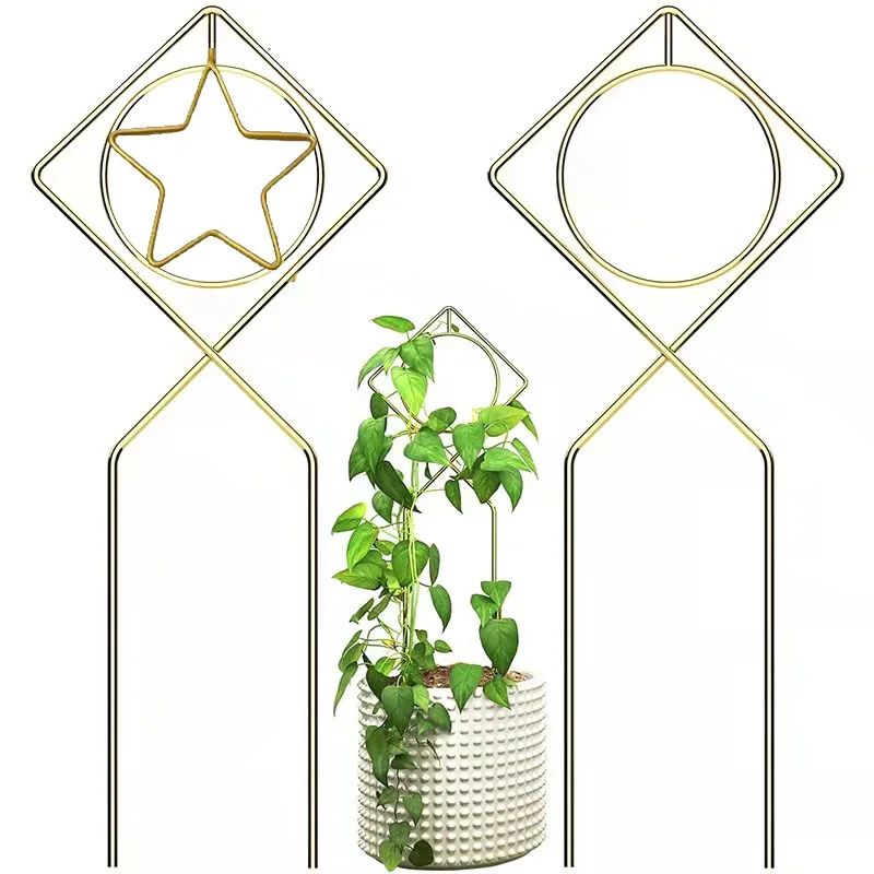 

Climbing Plants Trellis Metal Potted Flower Vines Frame Plant Stem Support Botany Pots Fixed Holder Garden Decorative Supplies