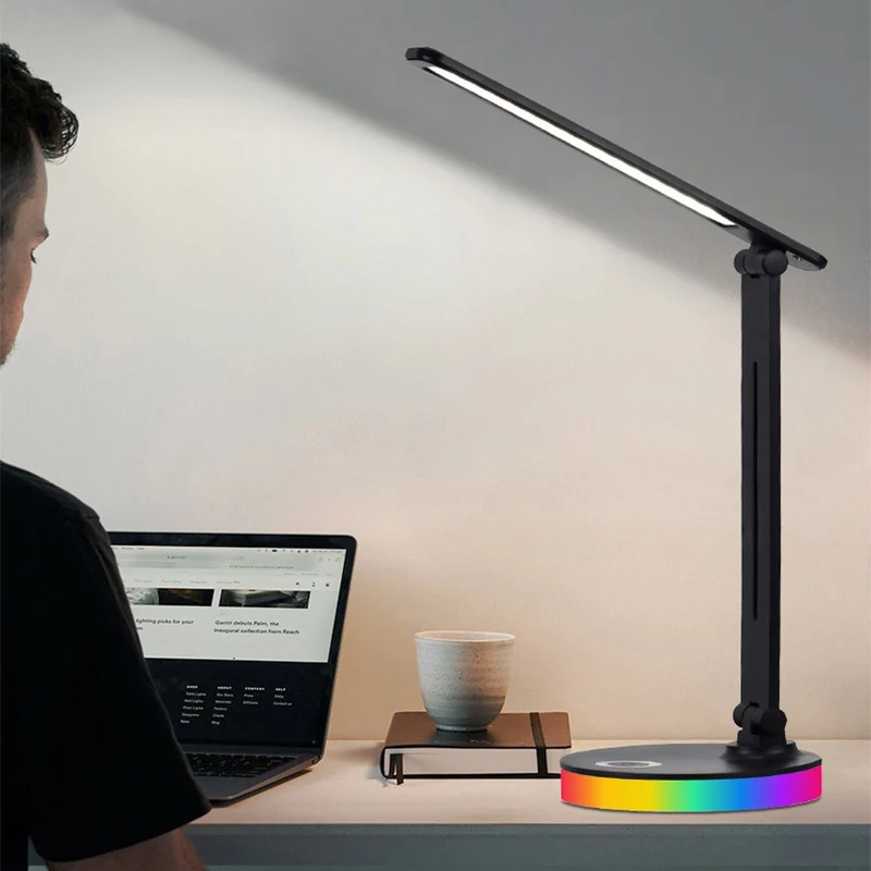 

LED Desk Lamp USB Plug in Table Lamp 3 Levels Dimmable Touch Desk Lighting Eye Protection Foldable For Bedroom Desk Light