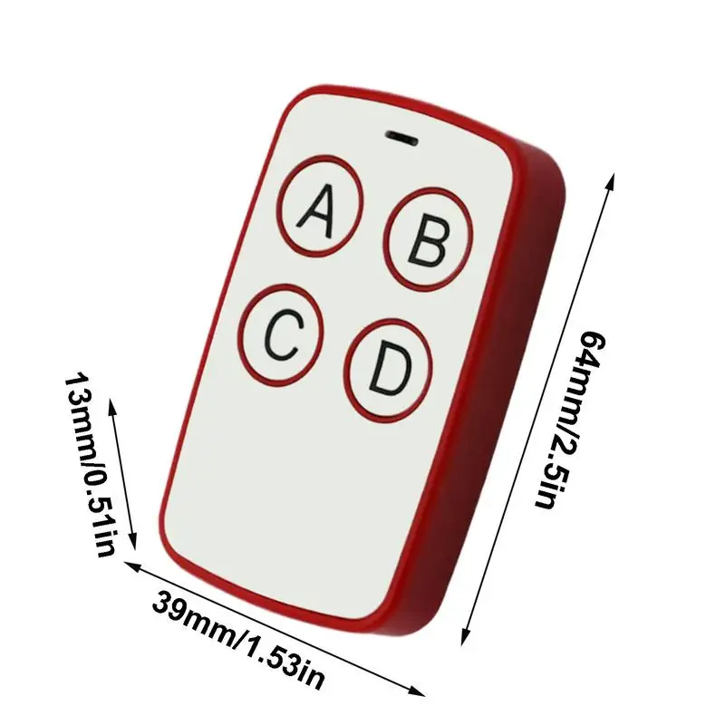 Garage Door Opener Remote Cordless Gate Opener Duplicator 4-Buttons Cloning Remote Control 433 MHZ Replacement Electric Gate