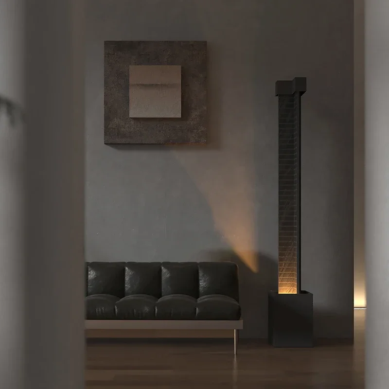 Modern light luxury flowing water ornament circulating water living room lucky water feature entrance office floor landscape