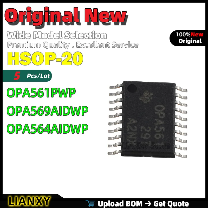 5pcs HSOP-20 OPA561PWP OPA569AIDWP OPA564AIDWP Power operational amplifier New Original
