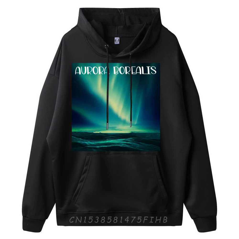 Northern Lights Aurora Borealis Graphic Tees Band Hoodies Group Long Sleeve Pullover Hoodie For Men