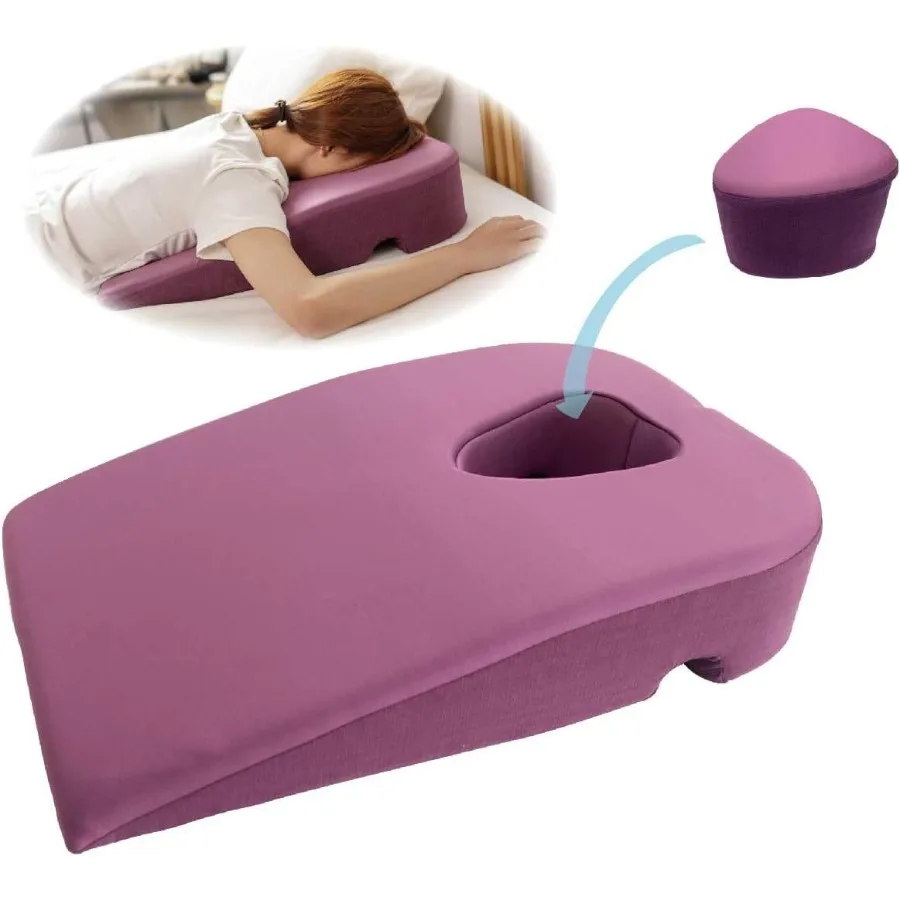 

3 in 1 Face Down Pillow Massage Pillow face Down Wedge Pillow for Sleeping Prone Pillow Massage Table Portable Removable Cover