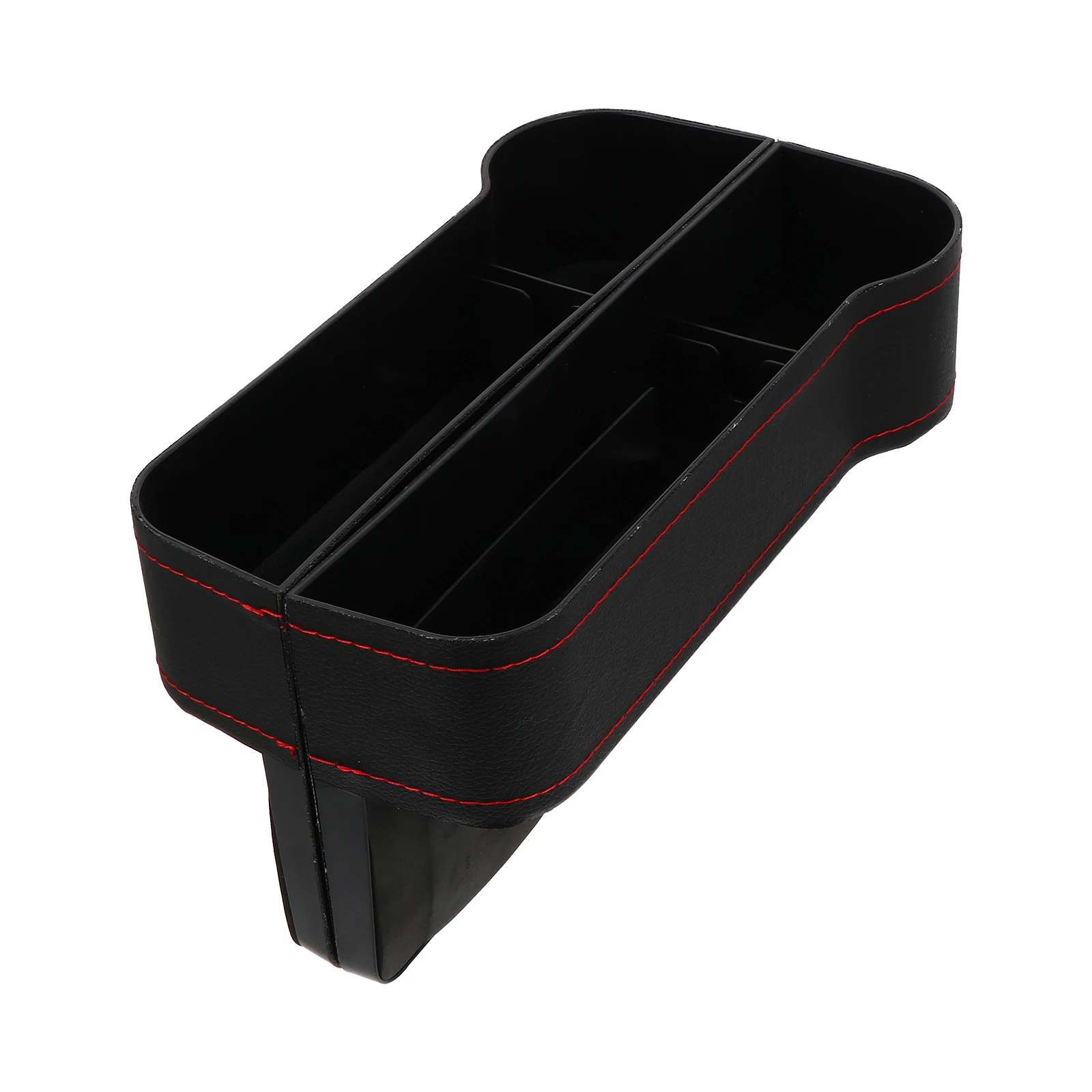 

2 Pcs Car Seat Gap ganizer Front Storage Box Black Plastic Cup Holder Durable Car Console Pocket Smart Phone Wallet Cards Key