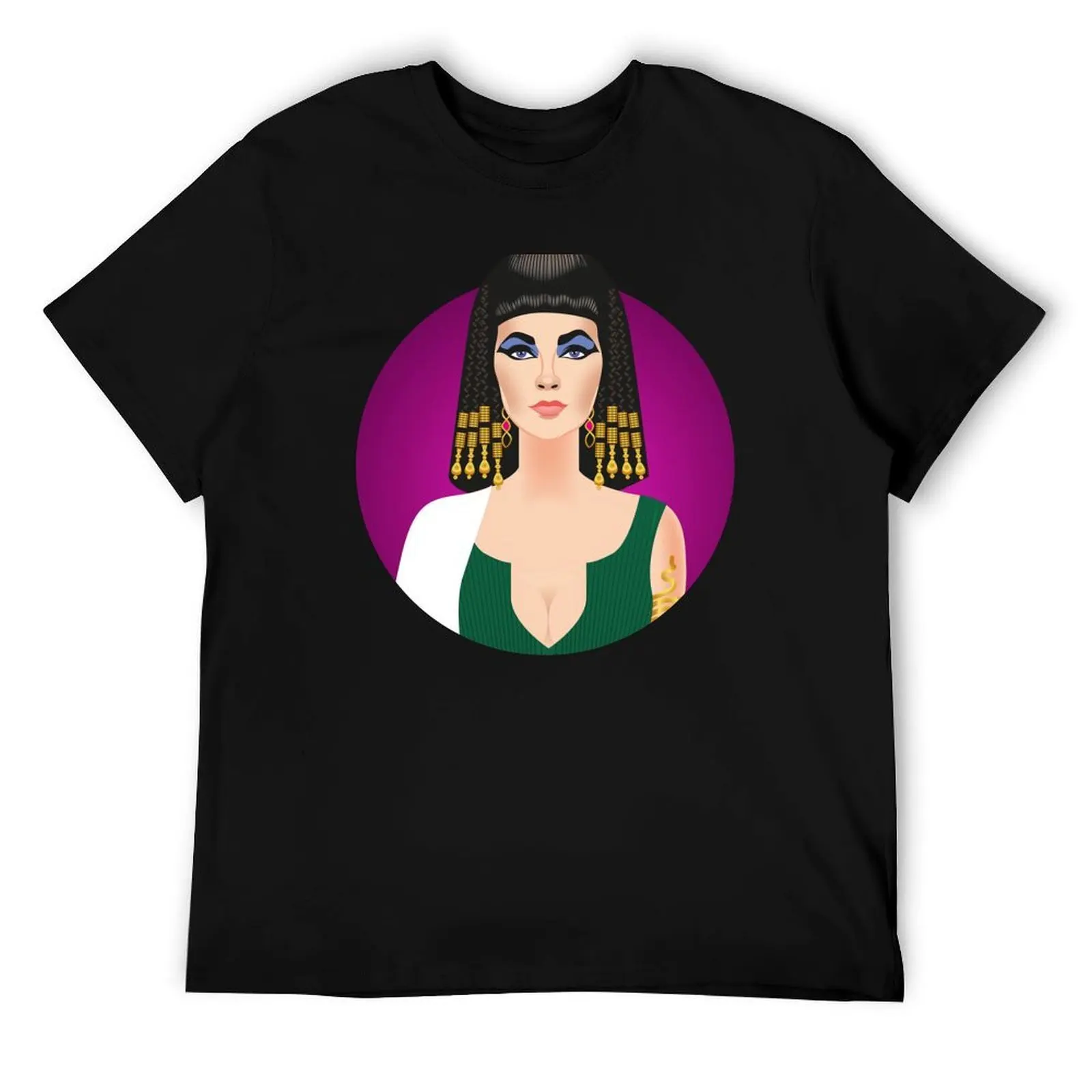 

Фиолетовая футболка с Клеопатрой, мужские хлопковые мягкие мужские футболки, футболка с рисунком
