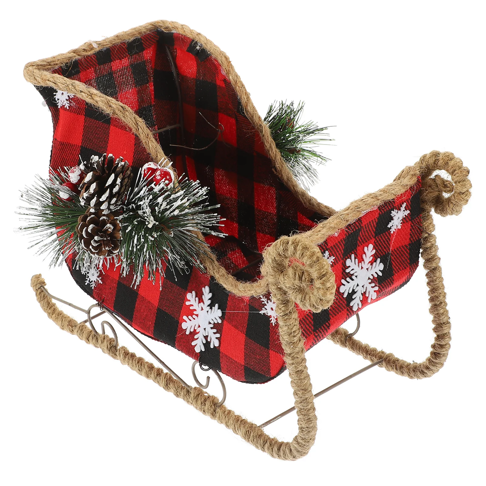 

Christmas Iron Sleigh Car Decoration Ornaments Exquisite Xmas Delicate Adornment Desktop Metal