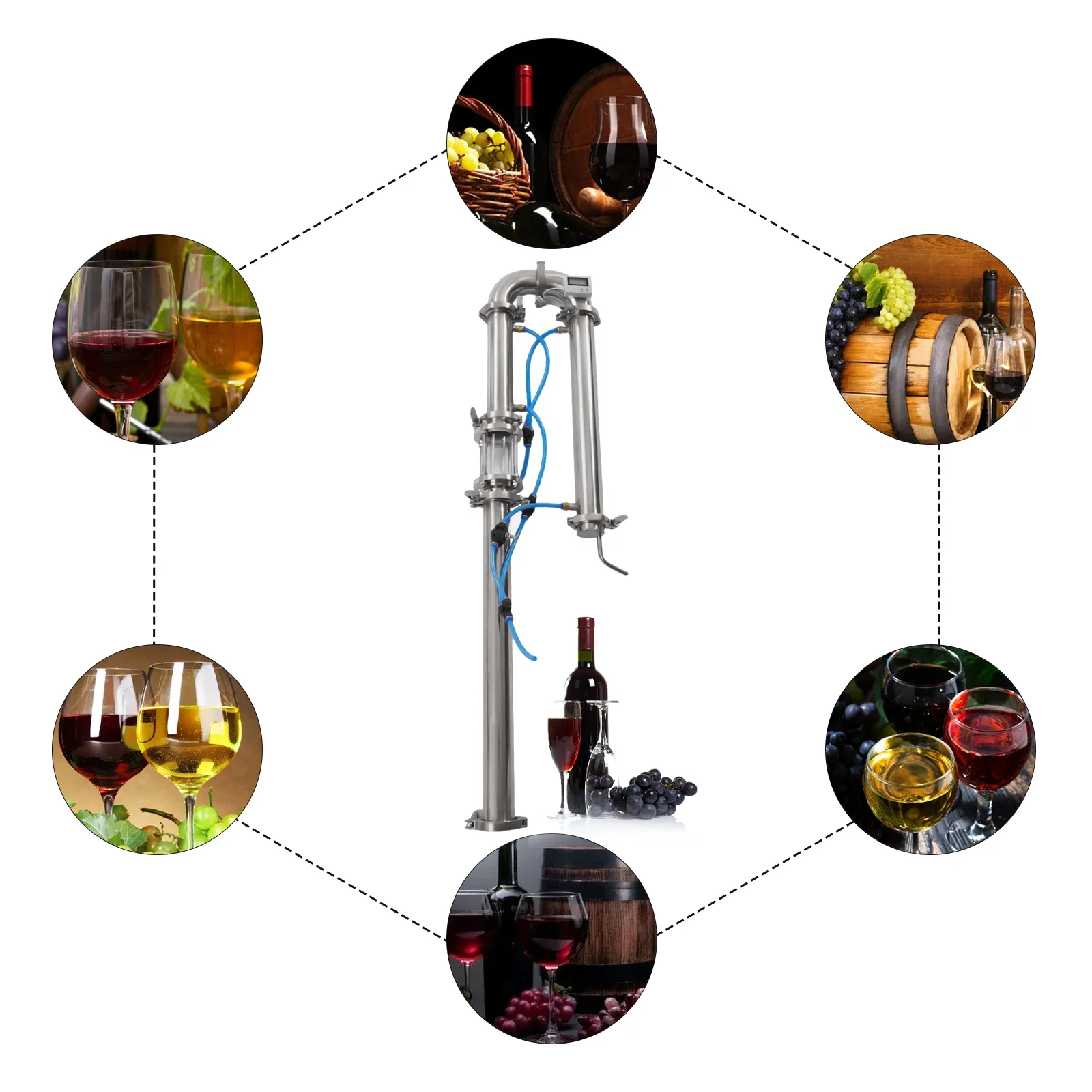 Stainless Steel Moonshine Still for Homebrewing, Distillation Equipment for DIY Spirits, Money-Saving, Durable, Easy-to-Use