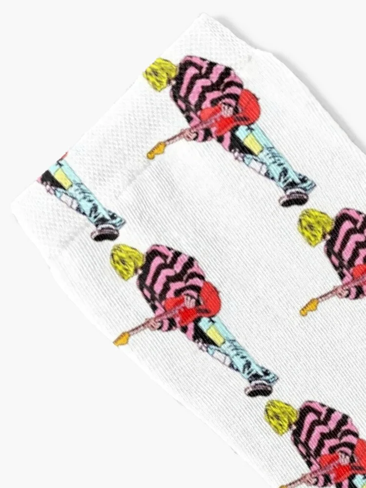 Kurt Cobain Artistic Modern Pop Portrait Design Socks hockey cute retro Socks Girl Men's