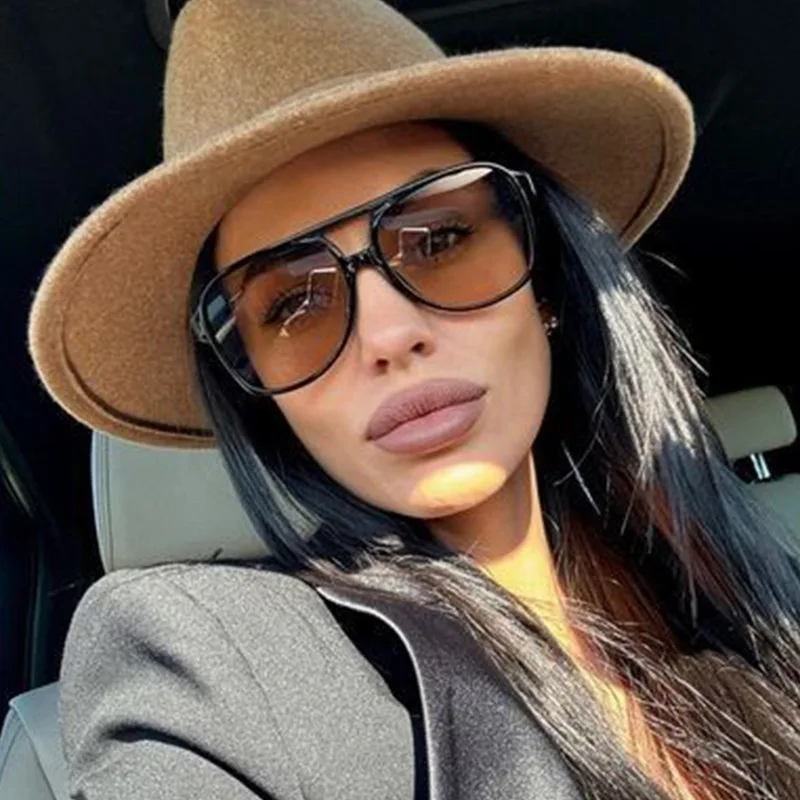 New Square Pilot Sunglasses Women Men Retro Shades Brand Female Luxury Sun Glasses Vintage Fashion Oculos De Sol UV400