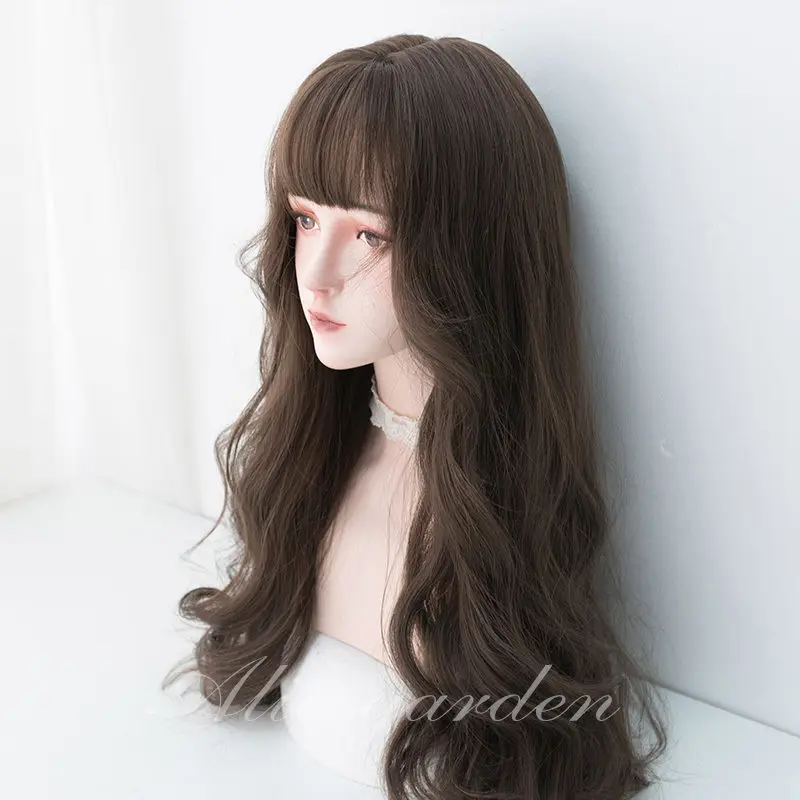 ‌ Lolita pruik dubbele paardenstaart - 85 cm krullende pruik met nephoofdhuid, geen reflectie, klaar om te dragen, anime cosplay accessoires