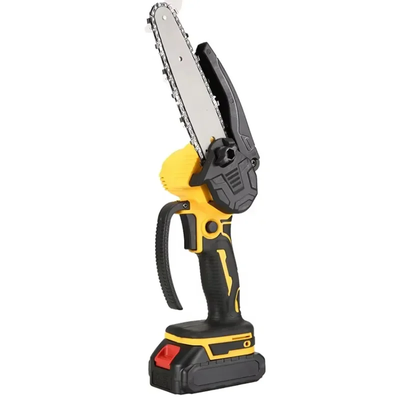 6 Inch Mini Portable Lithium Electric Chain Saw 1200W Rechargeable Cordless Handheld Chainsaw Tree Pruning Wood Cutting Tools