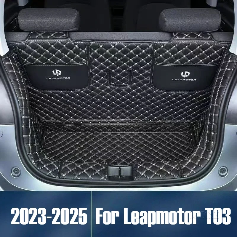

For Leapmotor T03 2023 2024 2025 Car Accessories Trunk Waterproof Tray Cargo Anti-Slip Boot Rear Floor Trunk Mat Storage Pad