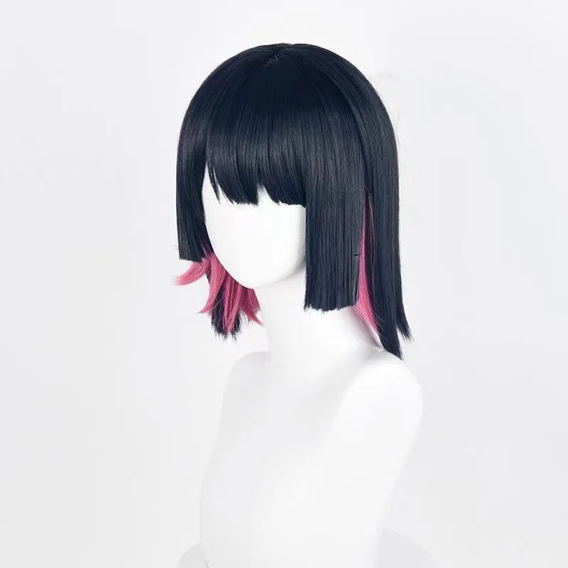 Game Zenless Zone Cosplay Wig para homens e mulheres, cabelo sintético preto misto de rosa, boné de peruca grátis, Halloween Prop, Zero Ellen Joe