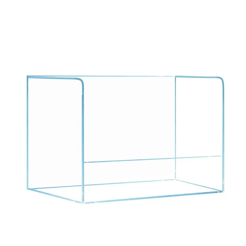 Jin Jing Five-Line Ultra-White Land and Water Fish Tank, Plant-Styled Aquarium, Ultra-White Glass Amphibian Rainforest Tank