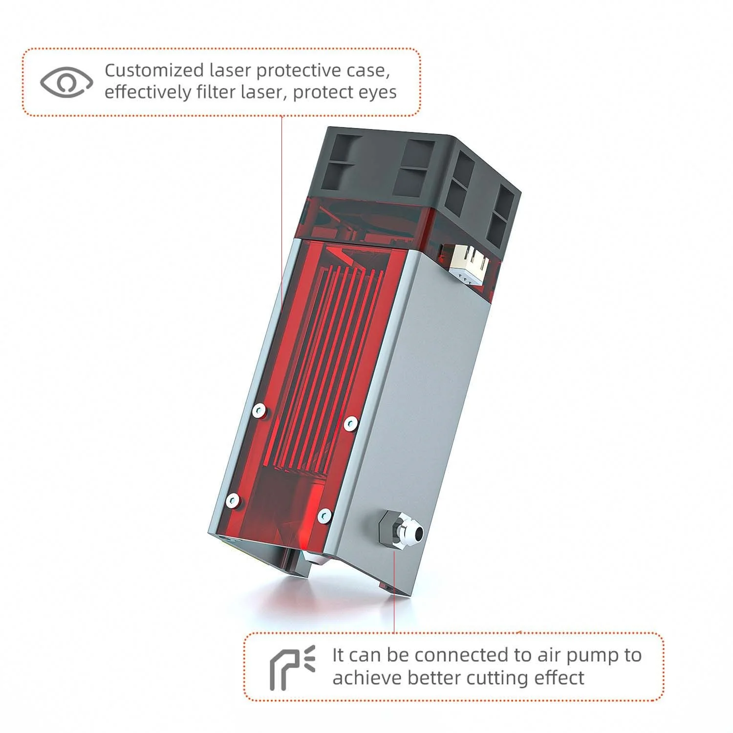 Cabeça do módulo do laser da gravura de zbaitu 10w com assistência de ar para a máquina do gravador do laser sculpfun s9/s6 atomstack a5/a5pro ortur