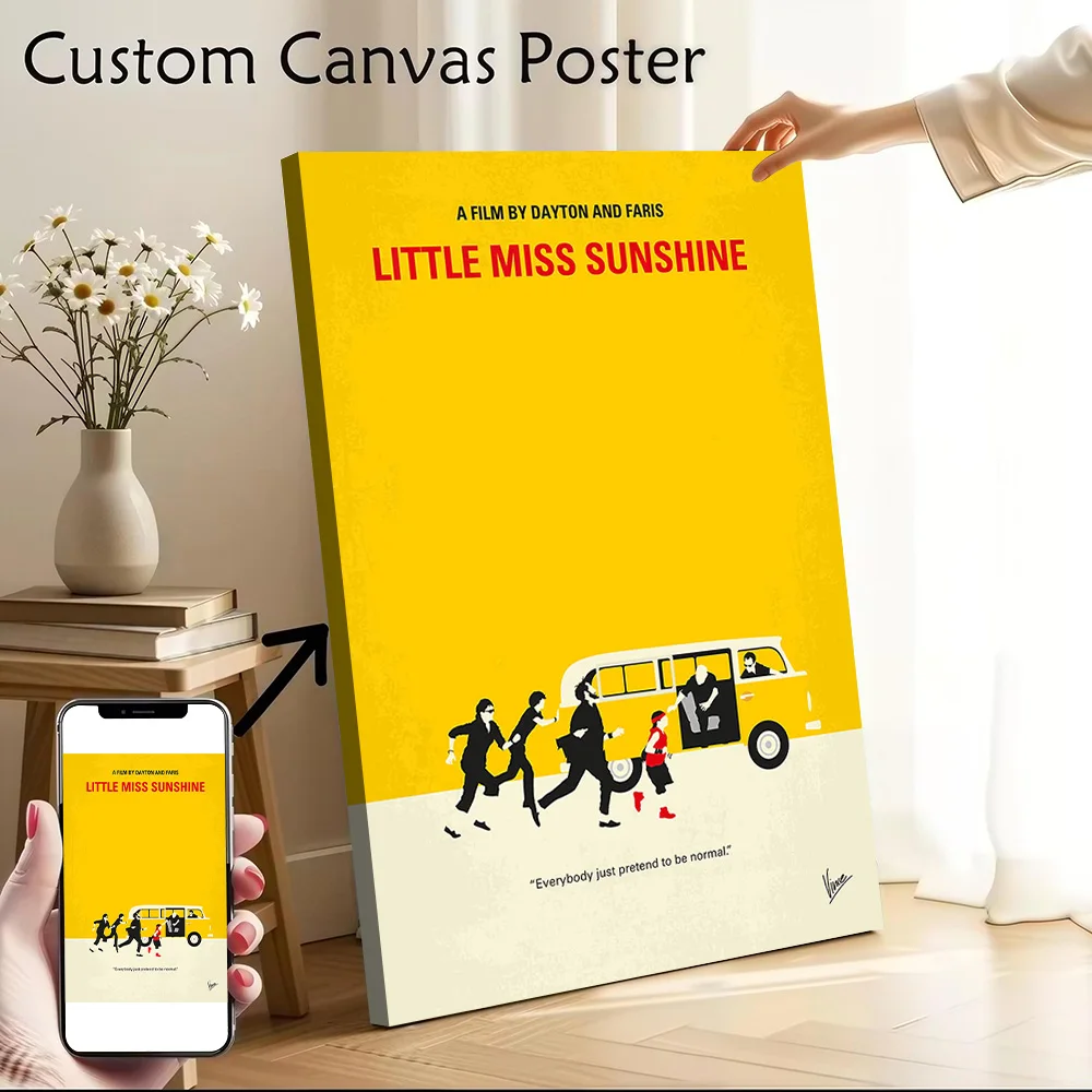 No103 Little Miss Sunshine Canvas Poster Customizable Printed Canvas Painting Wall Art for Fans Decorative Picture Wand Deko