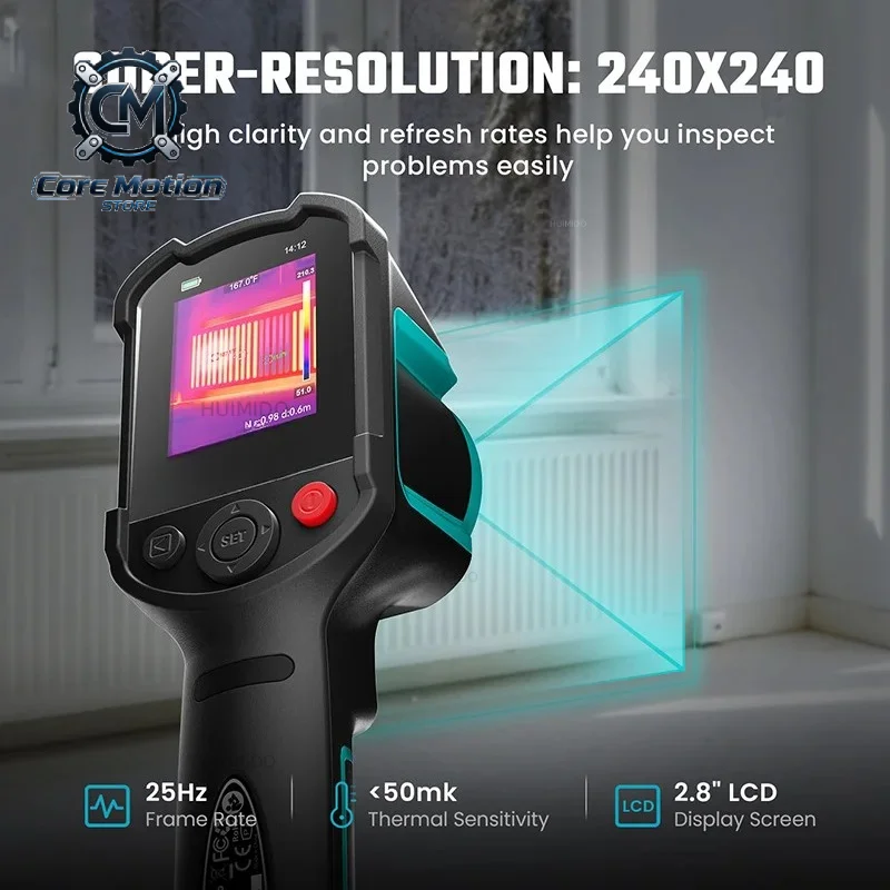 TR10 Thermal Camera Resolution 192x192 Handheld Thermal Imaging 25HZ Refresh -20℃~550℃  Rechargeable