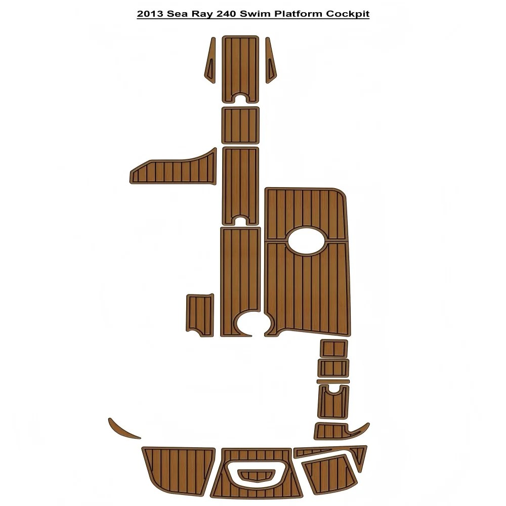 

2013 Sea Ray 240 Swim Platform Cockpit Boat EVA Faux Flooring Pad Mat SeaDek MarineMat Gatorstep Style Self Adhesive