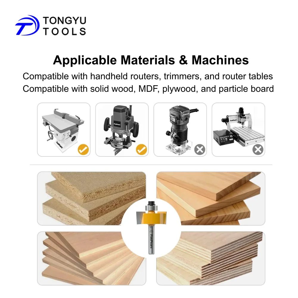 24Pcs  Wood Router Bit Set Tungsten Carbide Tipped with 1/4 Inch(6.35mm) Shank in Wood Box for Woodworking