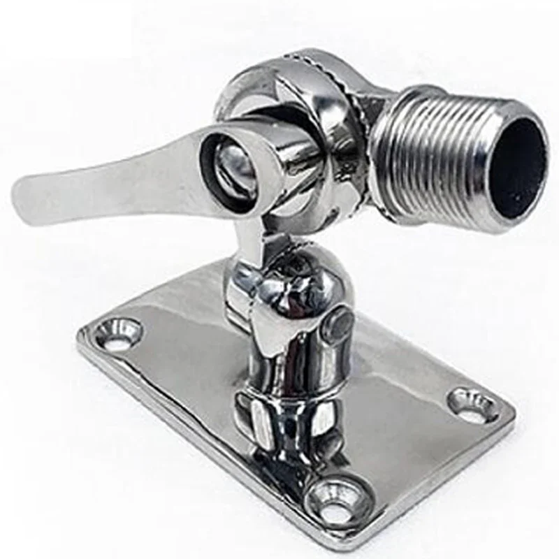 1 piece Antenna Marine Hardware Yacht Antenna Base Mount Dual Axis Adjustable Base Rustproof  Aerial Stainless Marine 316 Steel