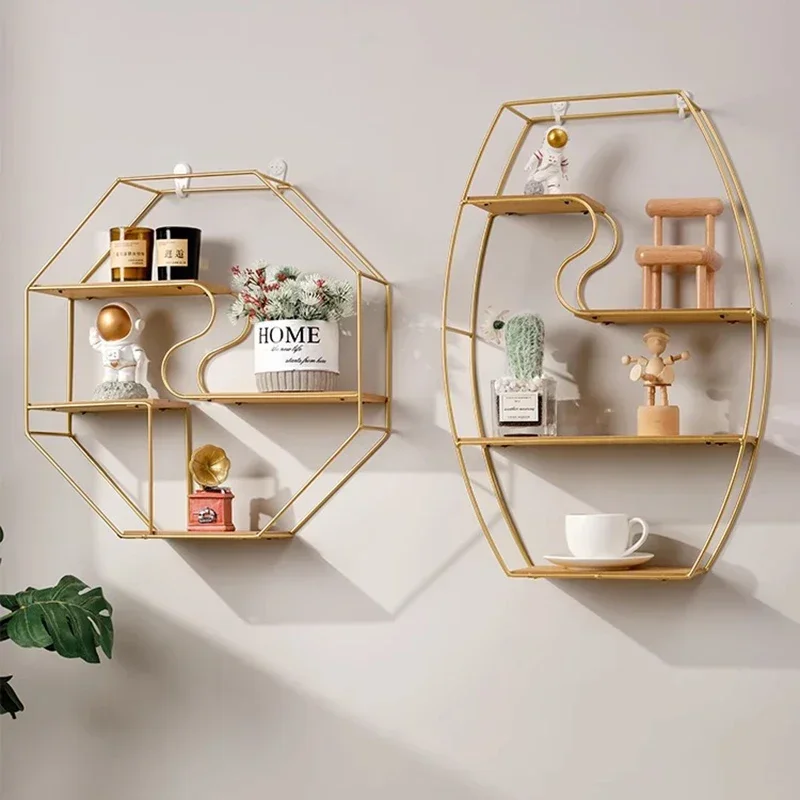 

Nordic Display Stand Wall Bedroom Repisas Funko Pop Shelves Storage Sphere Flower Kitchen Small Repisa Home Decorations