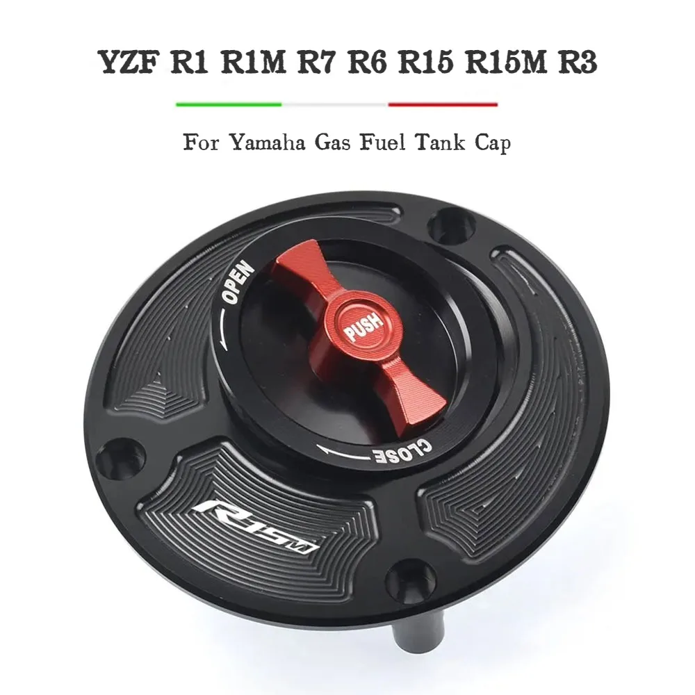 For Yamaha YZF R1 R1M R7 R6 R15 R15M R3 Fuel Gas Tank Cover Quick Release Rotate Aluminum Oil Cap Racing Motorcycle Accessories