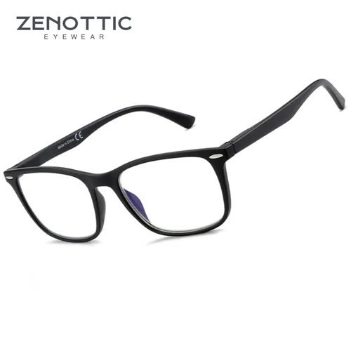 Gafas de lectura cuadradas ZENOTTIC a la moda para hombre, gafas con bloqueo de luz azul, lectores de ordenador con bisagra de resorte