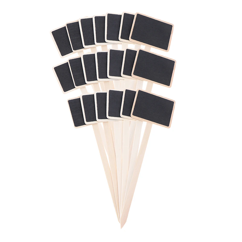

20pcs Mini Blackboards Chalkboard Signs Wooden Tags Boxwood DIY Garden Decor Wedding Favors Christmas Party Home