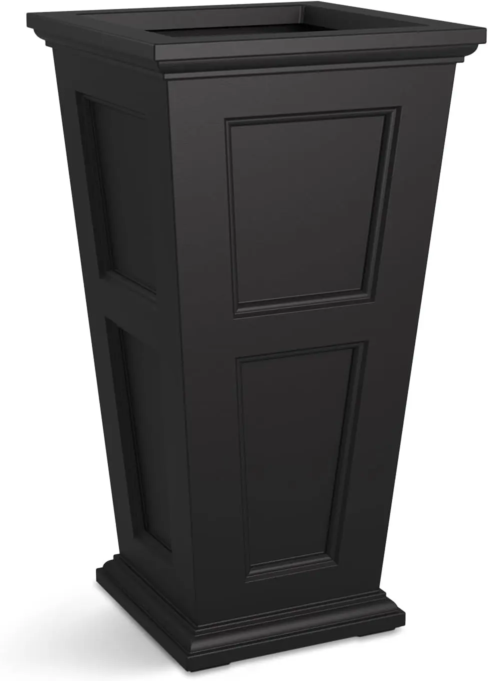 Fairfield 40in Tall Planter - Black - Durable Resin Planter (8801-B)