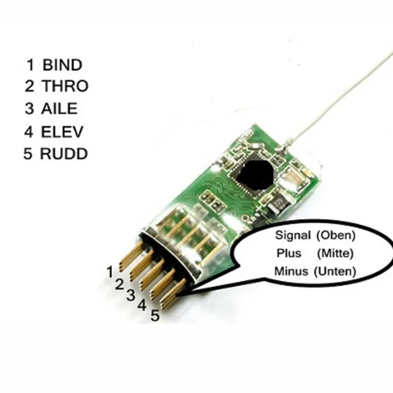 Ricevitore 4100E 2.4GHz 4Ch DSM2 MICRO FULL RANGE + 800m 4100x RC aereo per trasmettitore JR/SPEKTRUM