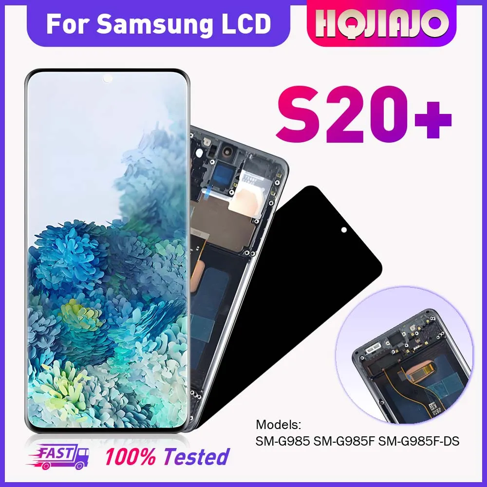 For Samsung S20+ 4G OLED LCD Display Touch Screen Digitizer Replacement 6.7'' SM-G985 SM-G985F Compatible with S20 Plus repair