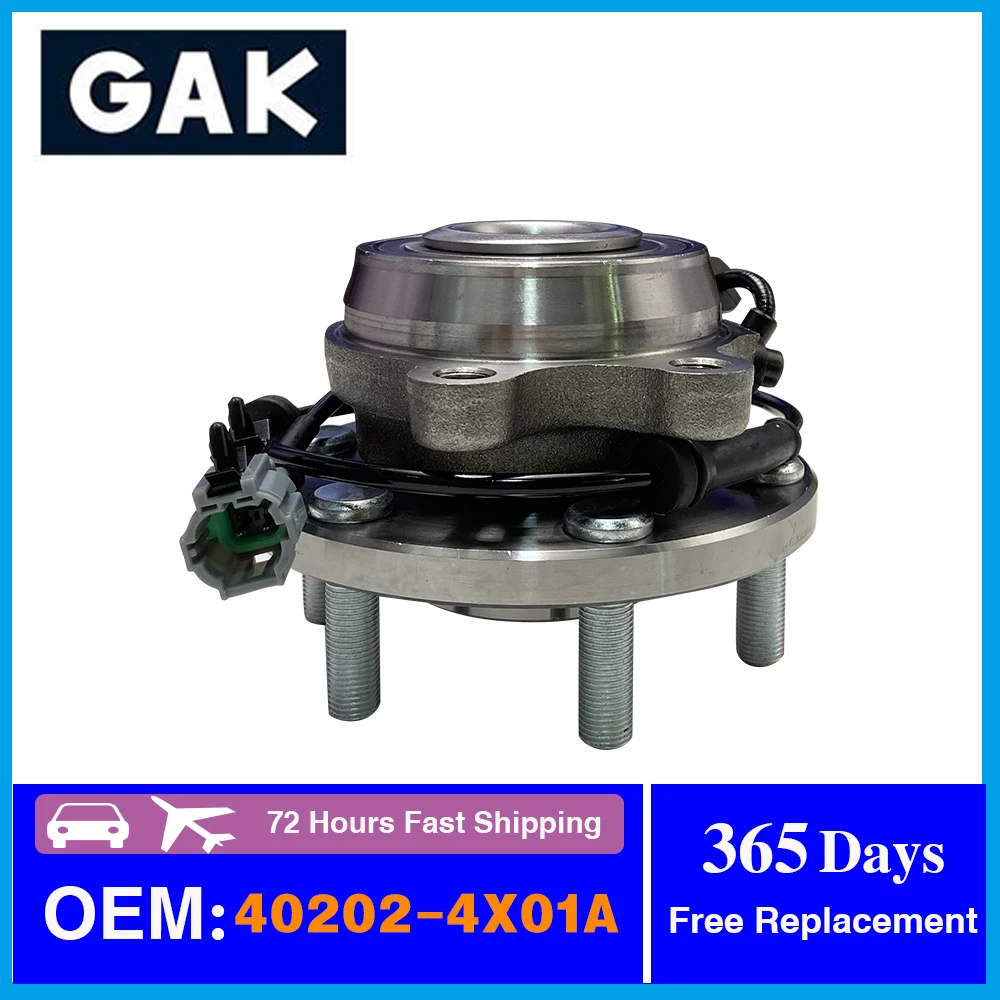 

GAK Brand Front Wheel Hub Assy for Nissan Navara D40 Frontier Pathfinder 2005-2010 40202-EA300 40202-4X01A