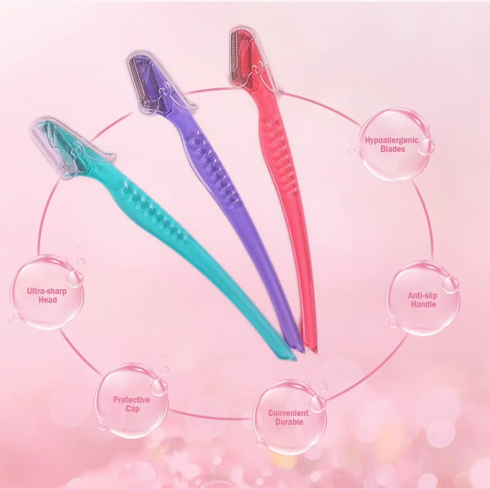 Portátil Sobrancelha Trimmer Set para Mulheres, Face Hair Razors, Sobrancelha Shaver, Depilação, Beleza Maquiagem Ferramentas