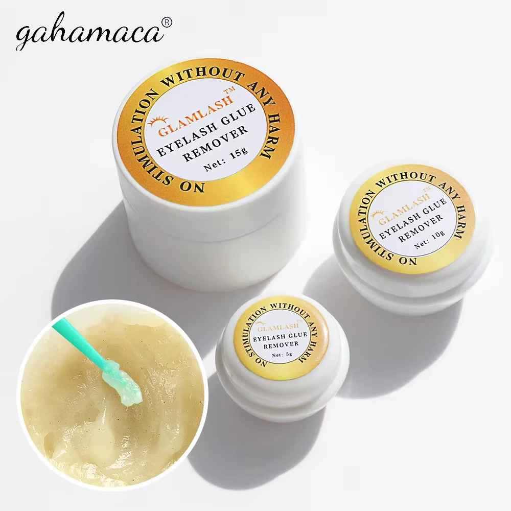 

GAHAMACA 5g/10g/12g/15g Eyelash Glue Remover Fragrance Smell Eyelash Glue Remover Adhesive Gel Remover Cream for Fake Eye Lashes
