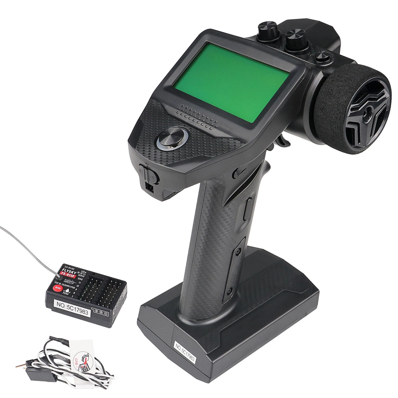 

Wireless Remote Control Kit 10CH Transmitter and 11CH Receiver Kit 2.4GHz Remote Controller with LCD Display for RC Cars Boats