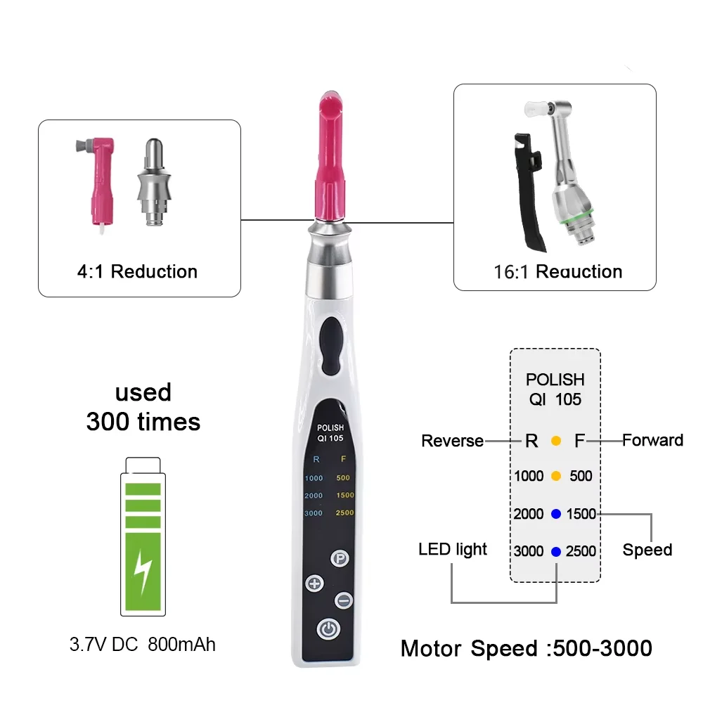 Motor Pemoles Listrik Handpiece Putar Tanpa Kabel