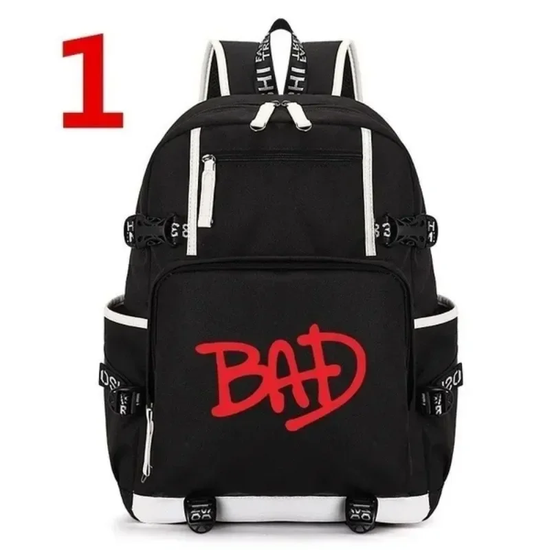 School Bag Michael Jackson BAD Travel Bag Man Backpack Polyester Bags Waterproof Shoulder Bags Computer Backpacks