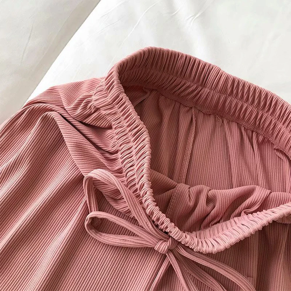 

Comfortable Fashionable High Quality Brand New Home Pants Trousers Drawstring Ice Silk Loose Lounge Pants Summer