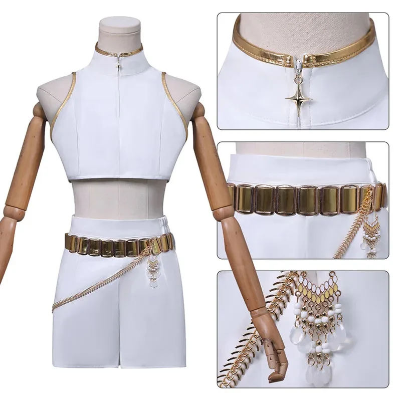 2025 cartoon demone cacciatore KPop Rumi gioco di ruolo Fantasia costume parrucca set di Halloween Set di abiti da esposizione anime k;k58