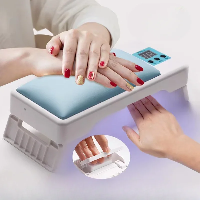 Hand Pillow Nail Lamp Foldable Portable Phototherapy Machine Oil Glue Lamp Drying Machine Intelligent Sensing Long Battery Life