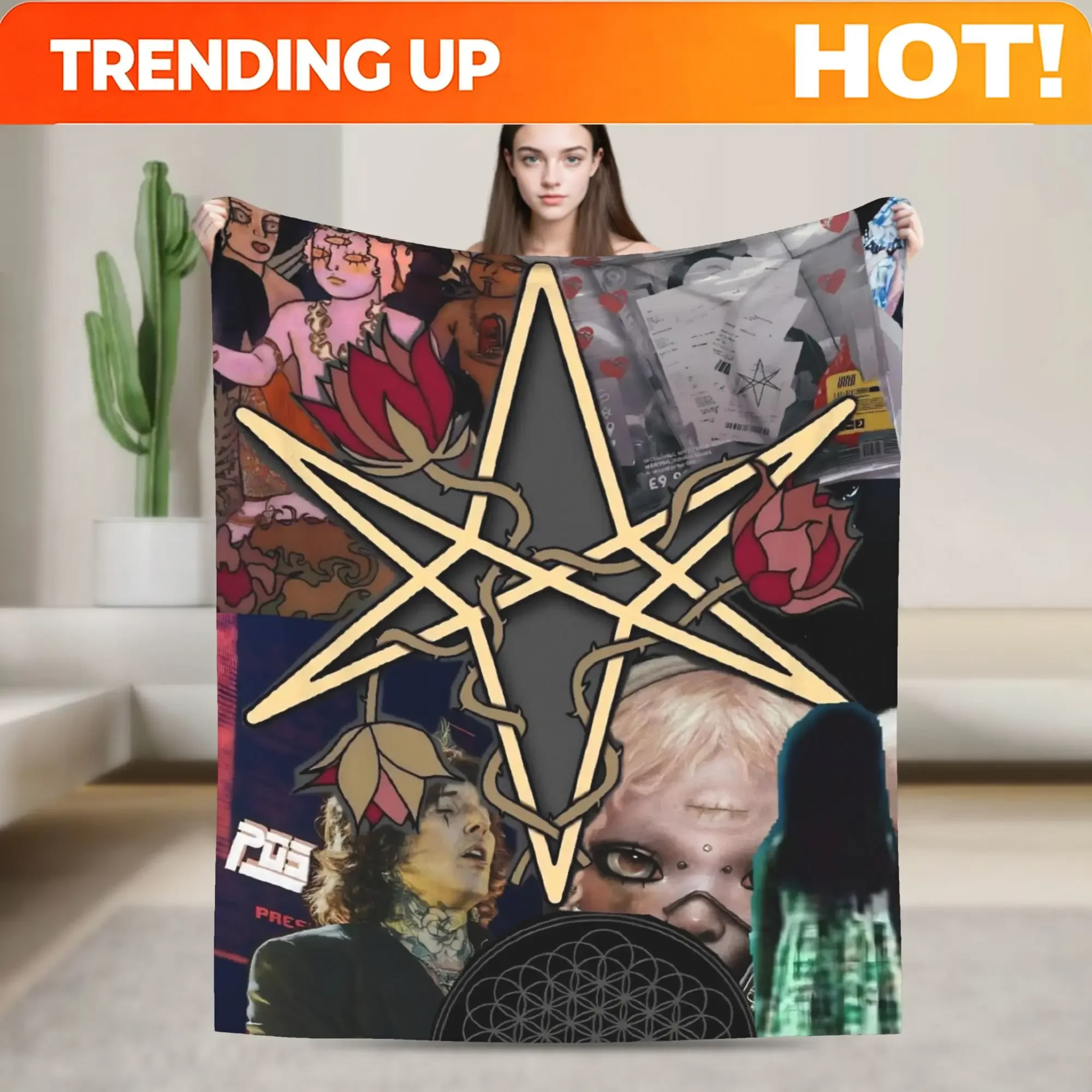 Custom BMTH Bring Me The Horizon Warm Soft Blankets Camping Plush Throw Blanket Comfortable Bedroom Flannel Bedspread Sofa Bed