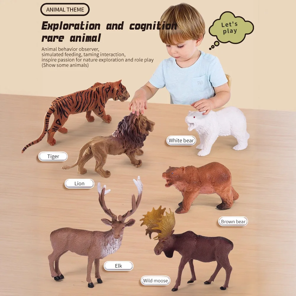 Diy Simulation Zoo Early Education Toy Family Desktop Game Parent-Child Assembly Toykids educational toys