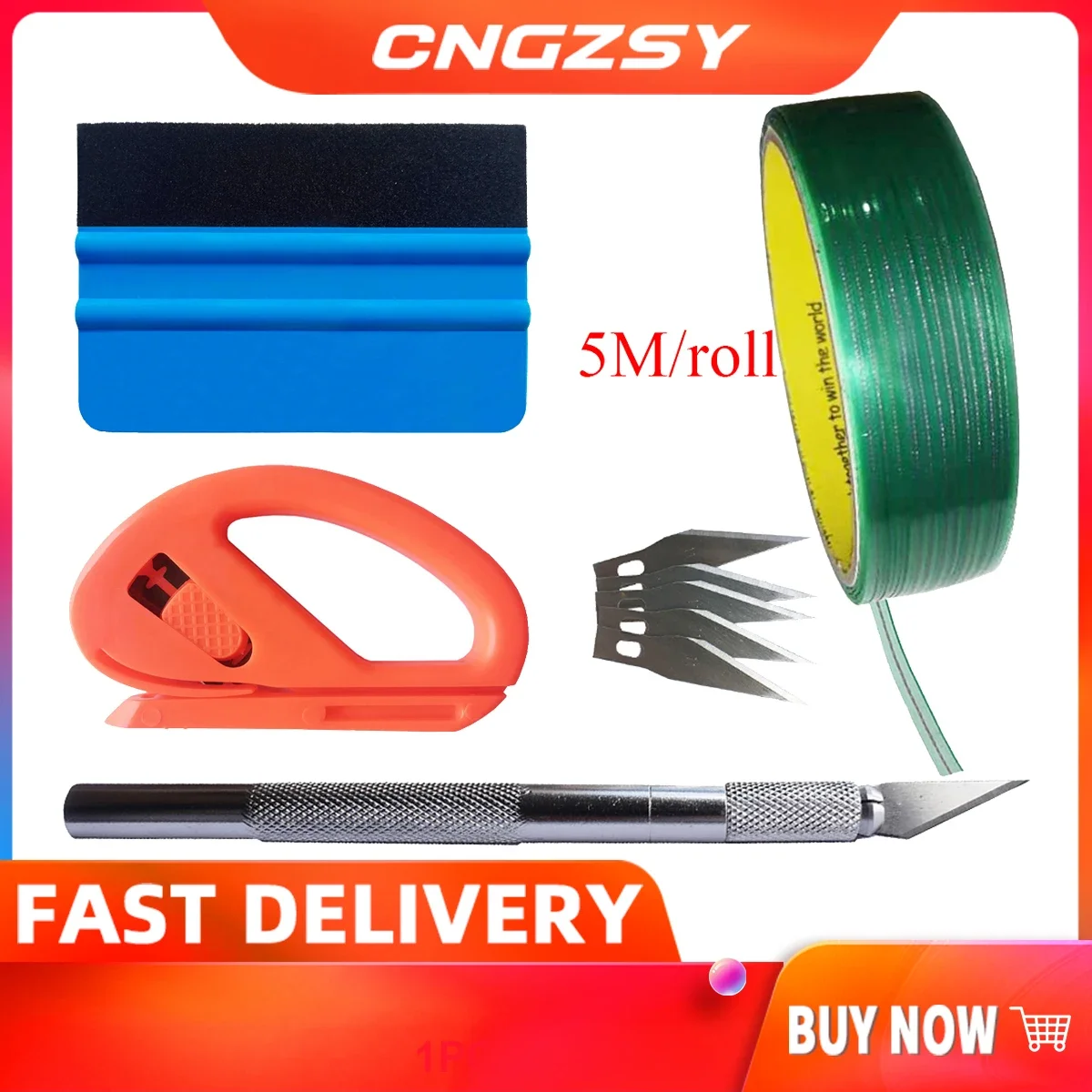 Knifeless Finish Line Vinyl Wrap Cutting Tape Sculpture Graver Cutter Knife Film Squeegee Car Styling Color Change Tools K112