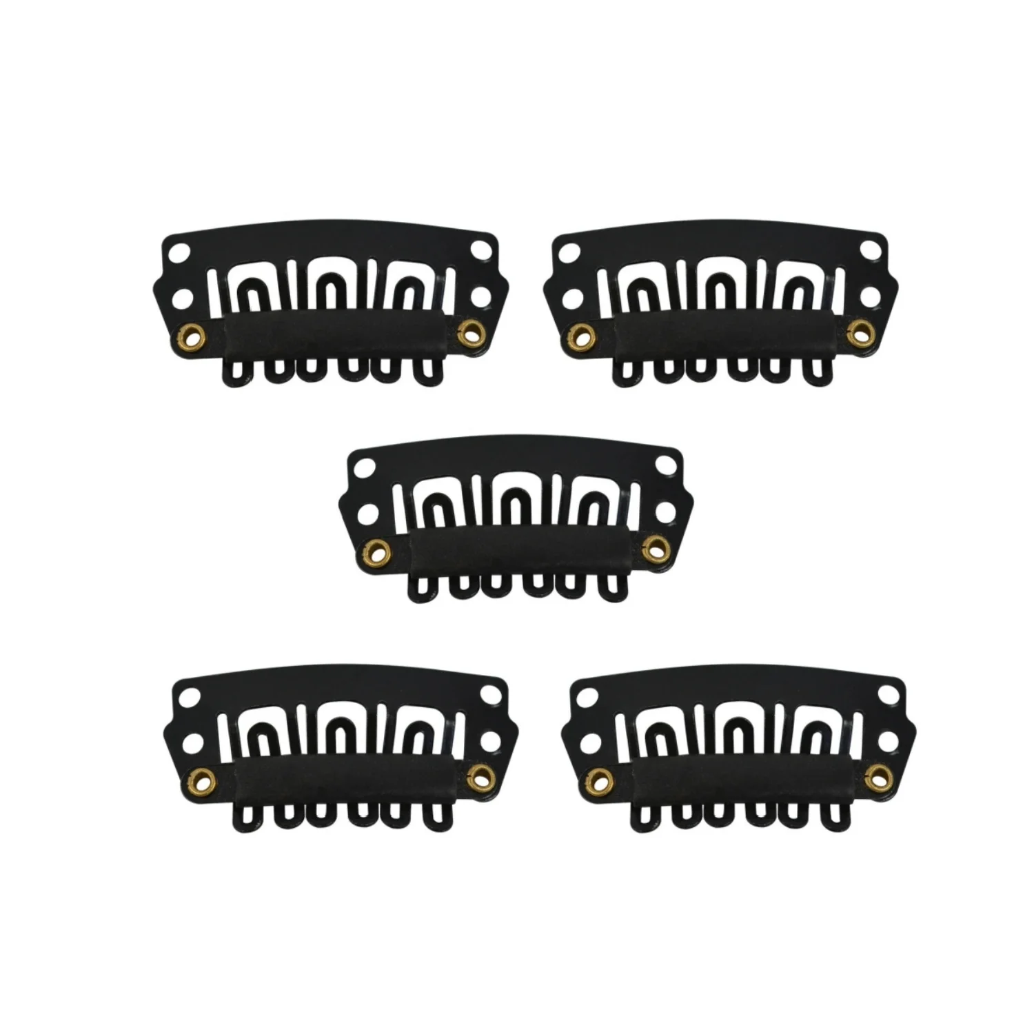 

10Pcs Hair Extension Clips 28mm U Shape Wig Comb Clips with Rubber Metal Snap Clip for DIY Hair Extensions