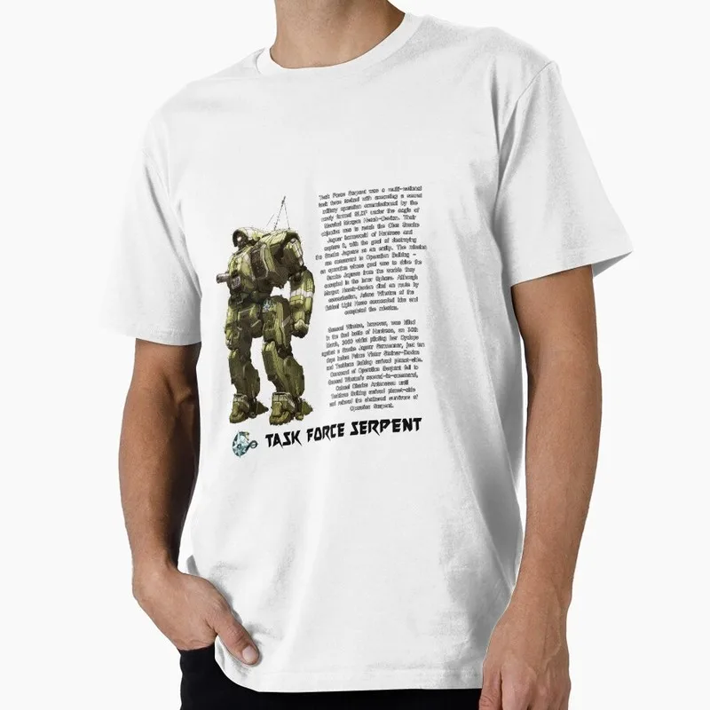 Task Force Serpent Battletech Mechwarrior MWO Mech Combat Gift t shirt for RPG Gamer Short sleeve Graphic Clothes S-6XL