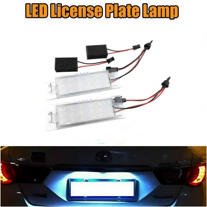 For OPEL Vauxhall Astra H Zafira B Corsa D Insignia Fiat Chevrolet Alfa Romeo Error Free LED License Number Plate Light Lamps