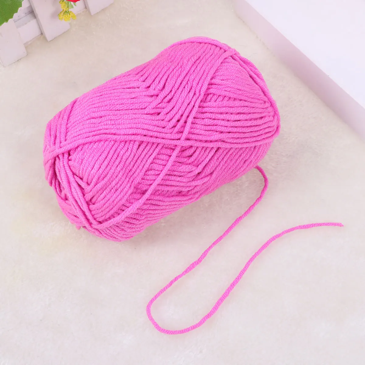 

50G Milk Cotton Yarn for Crochet Knitting Accessories Shawls Gloves Winter Wear Soft Washable Craft Yarn Ideal Gift Material