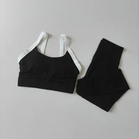 2PCS Women's High-End Yoga Workout Suit Fitness Set Sportswear Gym Clothing Set with Sports Bra And Leggings Set - Image 4