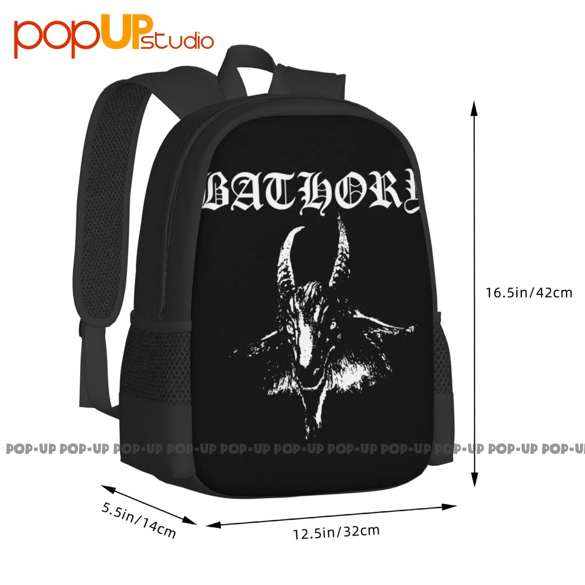 Bathory Black Metal Backpack Large Capacity Fashion Art Print Sports Bag Multi-function