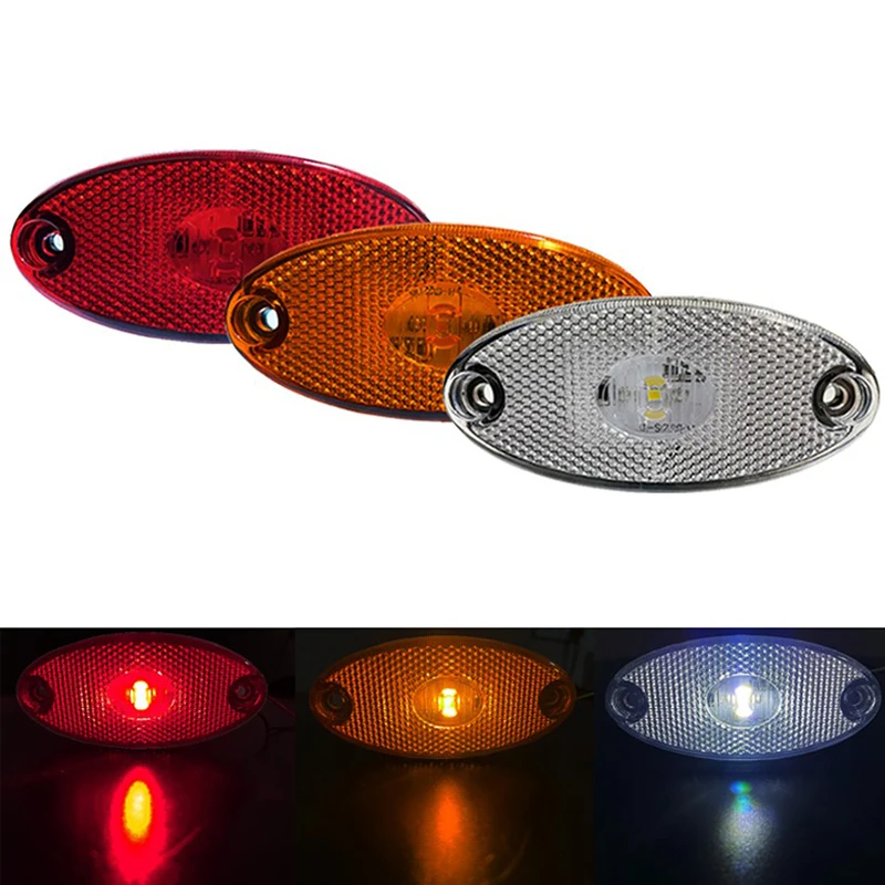 3 LED 12v 24v Led Side Marker Lights for Trailer Trucks Caravan